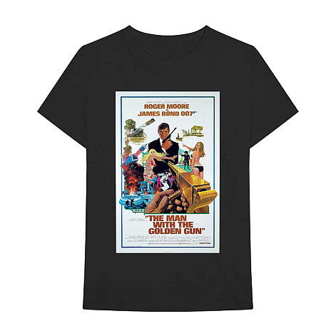 James Bond 007 t-shirt, The Man With The Golden Gun Poster Black, men´s