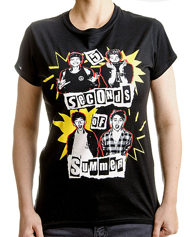 5 Seconds of Summer t-shirt, Punk Pop Photo, ladies