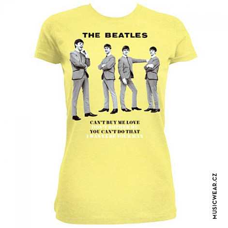 The Beatles t-shirt, You Can't Do That Yellow, ladies