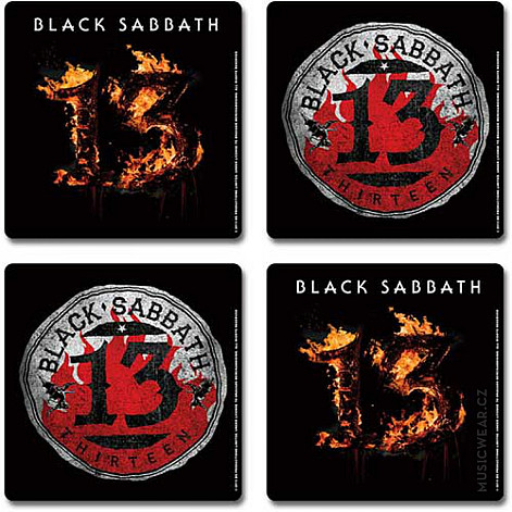 Black Sabbath set korkových podtácků 4pcs, 13