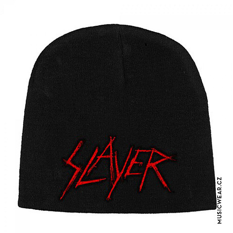 Slayer winter beanie cap, Scratched Logo