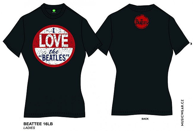 The Beatles t-shirt, I Love the Beatles Black, ladies