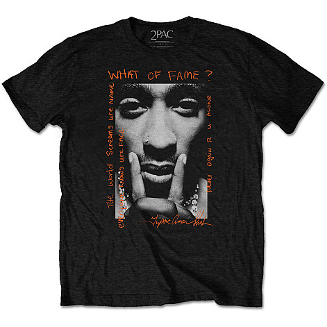 Tupac t-shirt, What Of Fame? Black, men´s