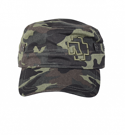 Rammstein snapback, Outline Logo Army Camouflage, unisex one size