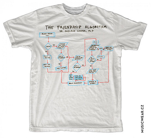 Big Bang Theory t-shirt, The Friendship Algorithm, men´s