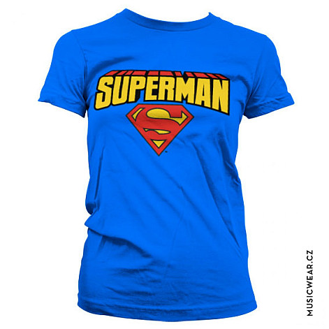 Superman t-shirt, Blockletter Logo Girly, ladies