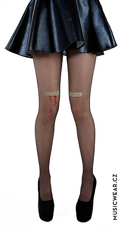 Pamela Mann stockings, Blood Plaster Knee Tights Black, ladies