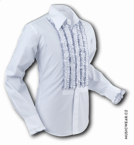 Pete Chenaski shirt, White with Grey Trim, men´s