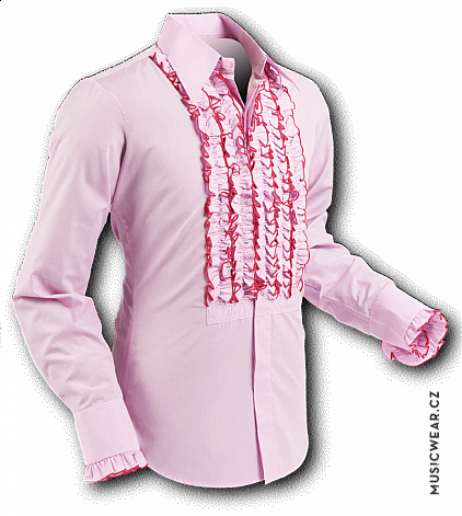 Pete Chenaski shirt, Rose Pink with Dark Pink Trim, men´s