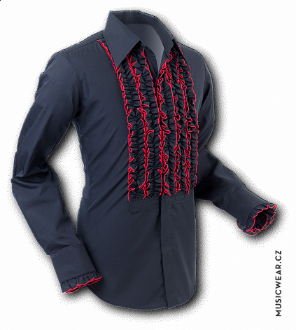 Pete Chenaski shirt, Black with Red Trim, men´s