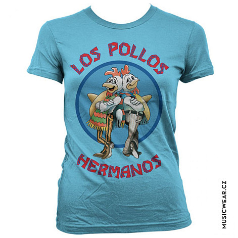 Breaking Bad t-shirt, Los Pollos Hermanos Skyblue Girly, ladies