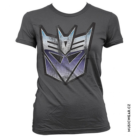 Transformers t-shirt, Distressed Decepticon Shield Girly, ladies