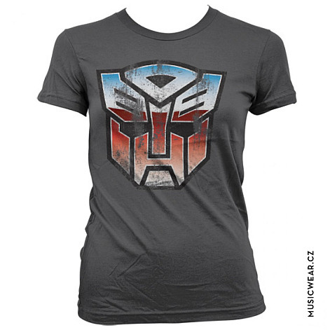 Transformers t-shirt, Distressed Autobot Shield Girly, ladies