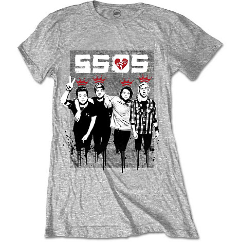 5 Seconds of Summer t-shirt, 2 Finger Dripped, ladies