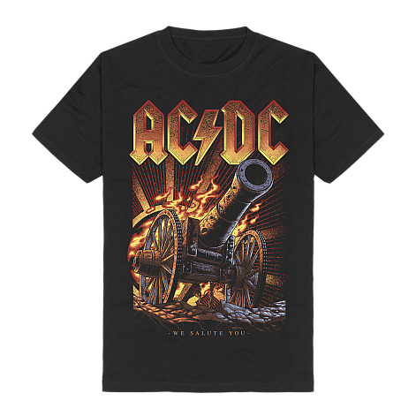 AC/DC t-shirt, Burning Salute Black, men´s