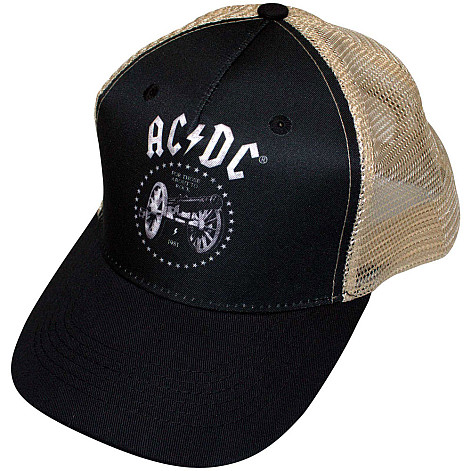 AC/DC snapback, For Those About To Rock Mesh Black & Sand Black, unisex