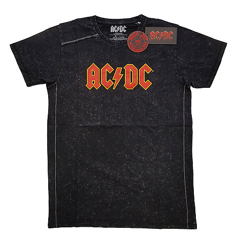 AC/DC t-shirt, Logo Snow Washed Black, men´s