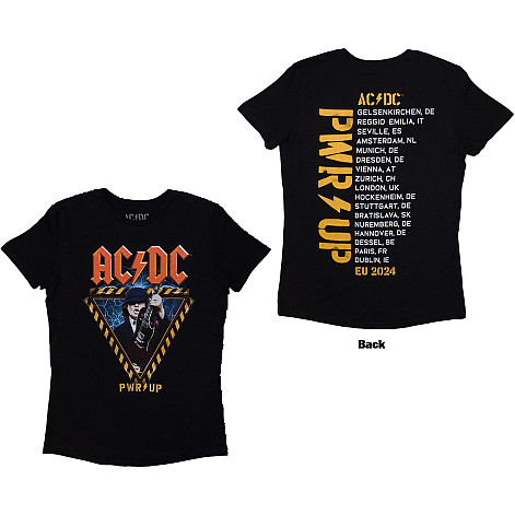 AC/DC t-shirt, Angus Triangle PRW-UP EU Tour '24 BP Black, ladies