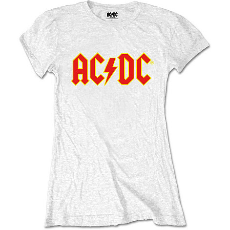 AC/DC t-shirt, Logo White Girly, ladies