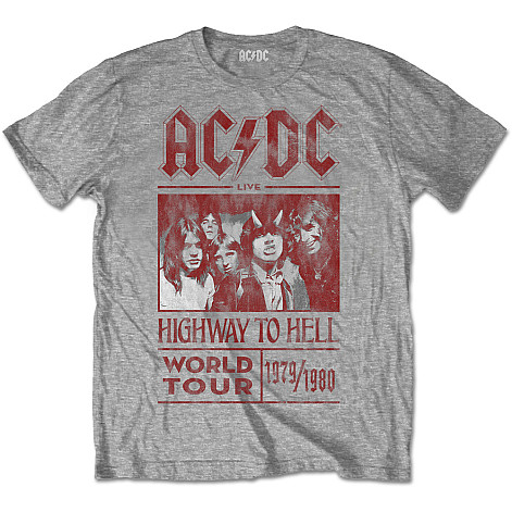 AC/DC t-shirt, Highway To Hell World Tour 1979/1980 Grey, men´s