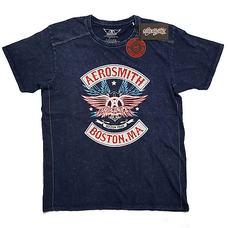 Aerosmith t-shirt, Boston Pride Washed Blue, men´s