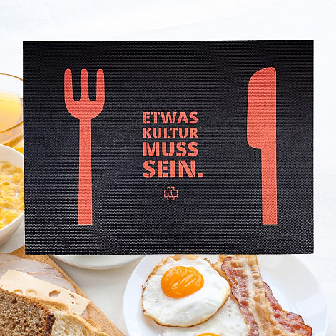 Rammstein vinyl placemat 40 x 30 cm, Etwas Kultur Black, unisex