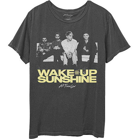 All Time Low t-shirt, Faded Wake Up Sunshine Charcoal Grey, men´s