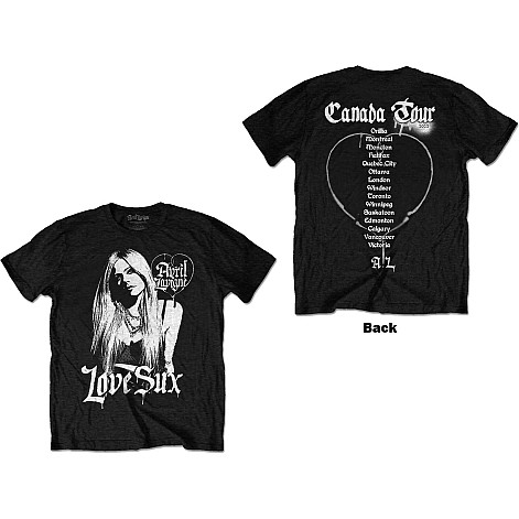 Avril Lavigne t-shirt, Love Sux BP Black, men´s