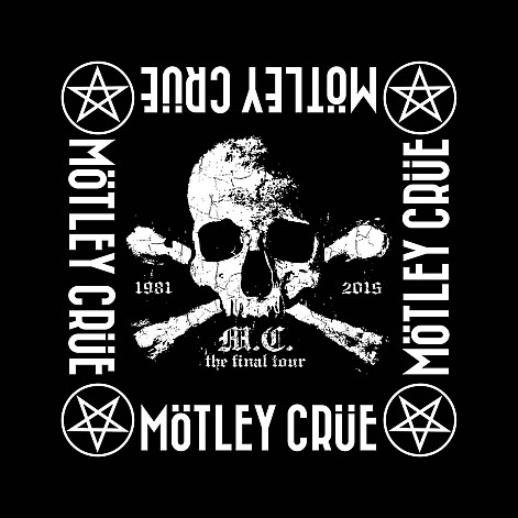 Motley Crue scarf, The Final Tour 55 x 55cm