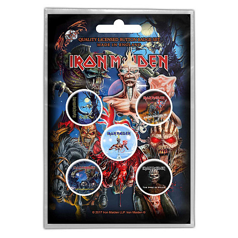 Iron Maiden button badges – 5 pieces průměr 25 mm, Later Albums