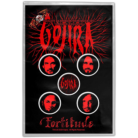 Gojira button badges – 5 pieces průměr 25 mm, Fortitude