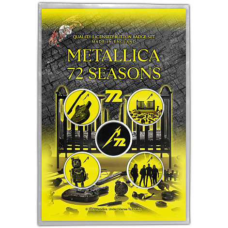 Metallica button badges – 5 pieces průměr 25 mm, 72 Seasons