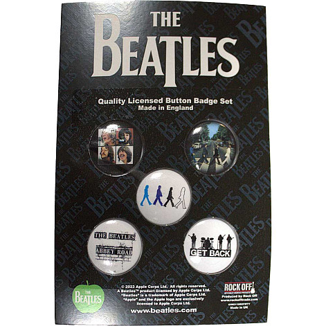 The Beatles button badges – 5 pieces průměr 25 mm, 1969-1970