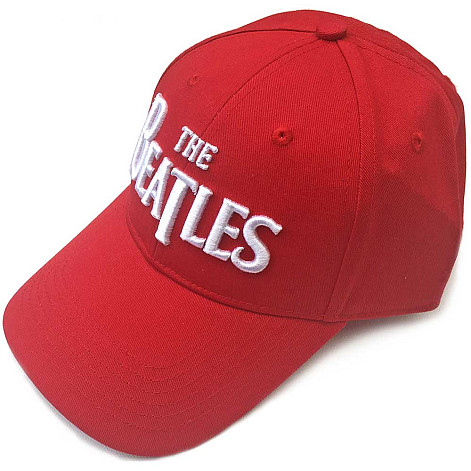 The Beatles snapback, White Drop T Logo Red Baseball