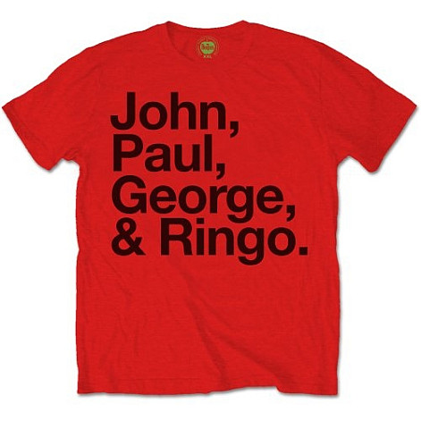 The Beatles t-shirt, John Paul George & Ringo Red, men´s