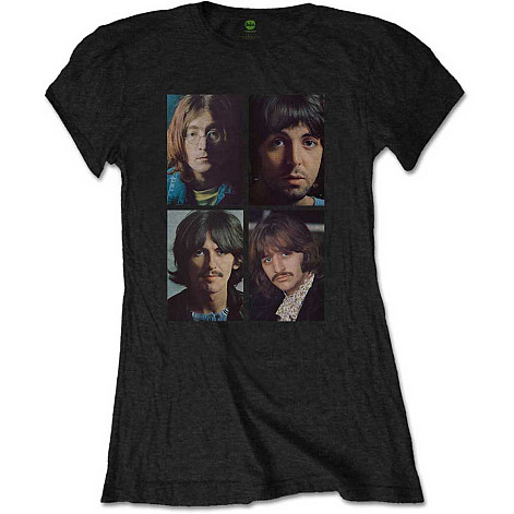 The Beatles t-shirt, White Album Faces Girly BP Black, ladies