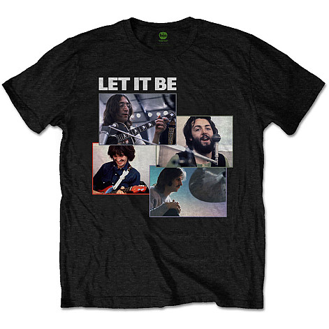The Beatles t-shirt, Let It Be Recording Shots Black, men´s