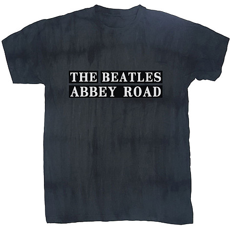 The Beatles t-shirt, Abbey Road Sign Dip-Dye Black, men´s