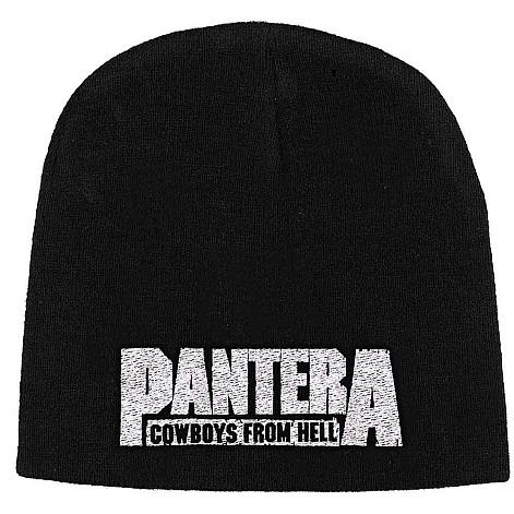 Pantera winter beanie cap, Cowboys from Hell White, unisex