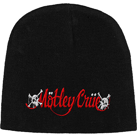 Motley Crue winter beanie cap, Dr Feelgood Logo Black, unisex