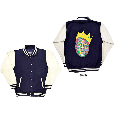 Notorious B.I.G. jacket, Crown BP Navy Blue & White, men´s