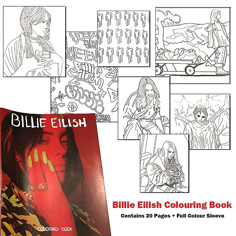 Billie Eilish Colouring Book format 28 x 21 cm (20 pages), Billie