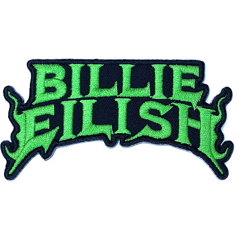 Billie Eilish nažehlovačka 50x90mm, BE Flame Green