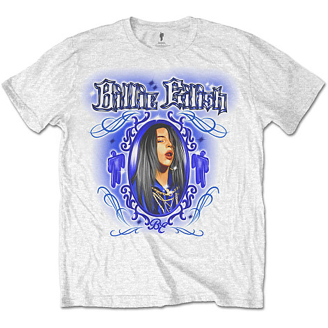 Billie Eilish t-shirt, Airbrush White, men´s