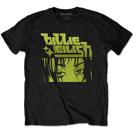 Billie Eilish t-shirt, Anime Logo Black, men´s