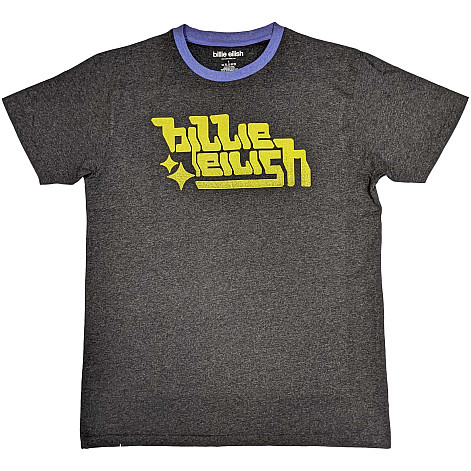 Billie Eilish t-shirt, Neon Green Logo Charcoal Grey, men´s