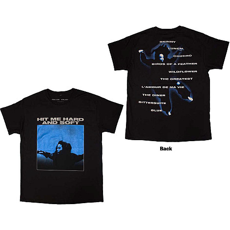 Billie Eilish t-shirt, Hit Me Hard And Soft Tracklist BP Black, men´s