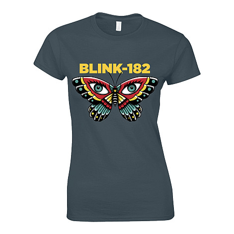 Blink 182 t-shirt, Butterfly Girly Grey, ladies