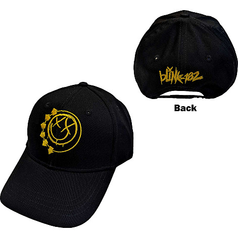 Blink 182 snapback, Yellow Six Arrow Smile Embroidered Black