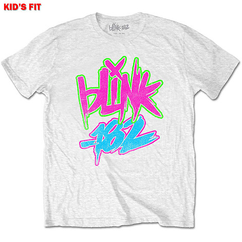 Blink 182 t-shirt, Neon Logo White, kids